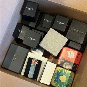 Empty jewelry and watch boxes